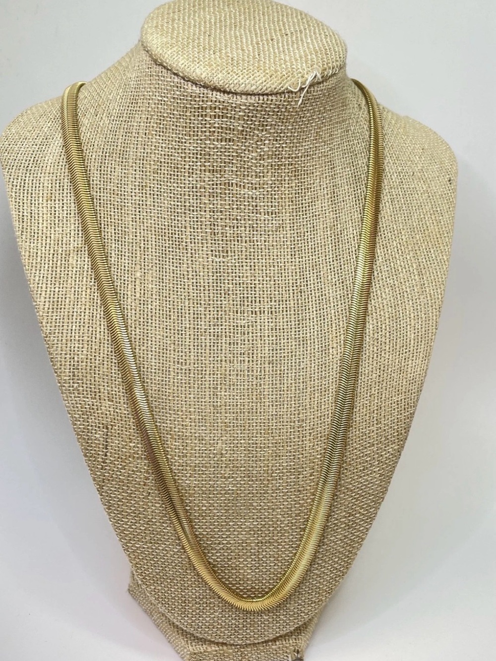 Vintage Trifari Gold-Tone Herringbone Chain Necklace - Women's Jewelry